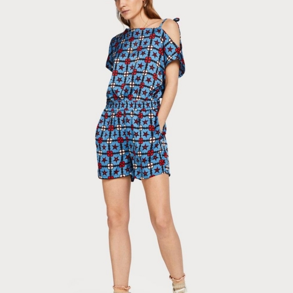 NWT Scotch & Soda Shoulder Cutout Poolside Romper